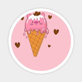 Piggy cream ice cream piggy cute Magnet